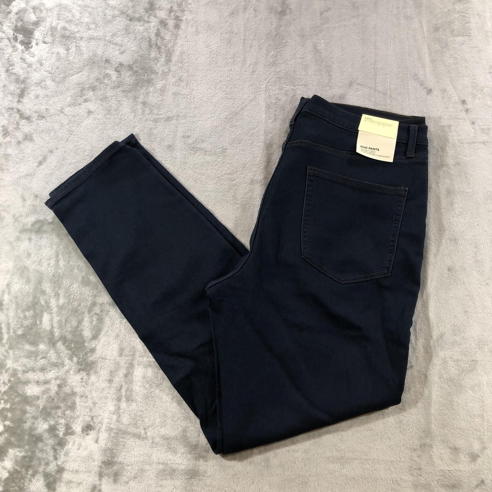 Swet Tailor Duo Pants Jeans Mens 40x32 Blue Dark Wash Slim Stretch Tapered
